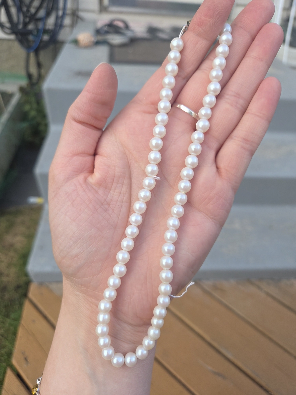 Classic White Pearl Strand Necklace